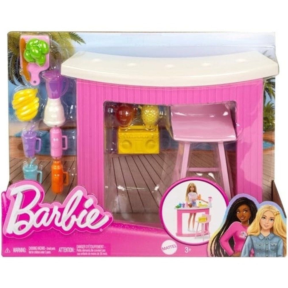 Barbie Accessories Doll House Furniture and Decor  Poolside Smoothie Bar